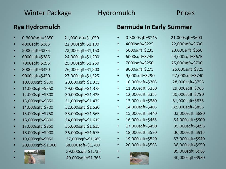 Winter Package Hydromulch